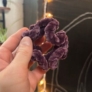 ✨2/$12✨Large Soft Velvet Handmade Purple Scrunchy!